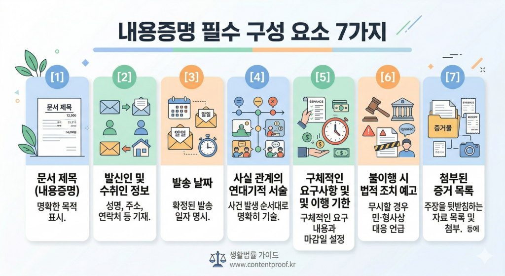내용증명 작성법, 보내기 전 확인할 양식과 문구 2 거래처 분쟁 경험을 바탕으로 법적 효력을 높이는 내용증명 양식과 발송 전략 7가지를 정리