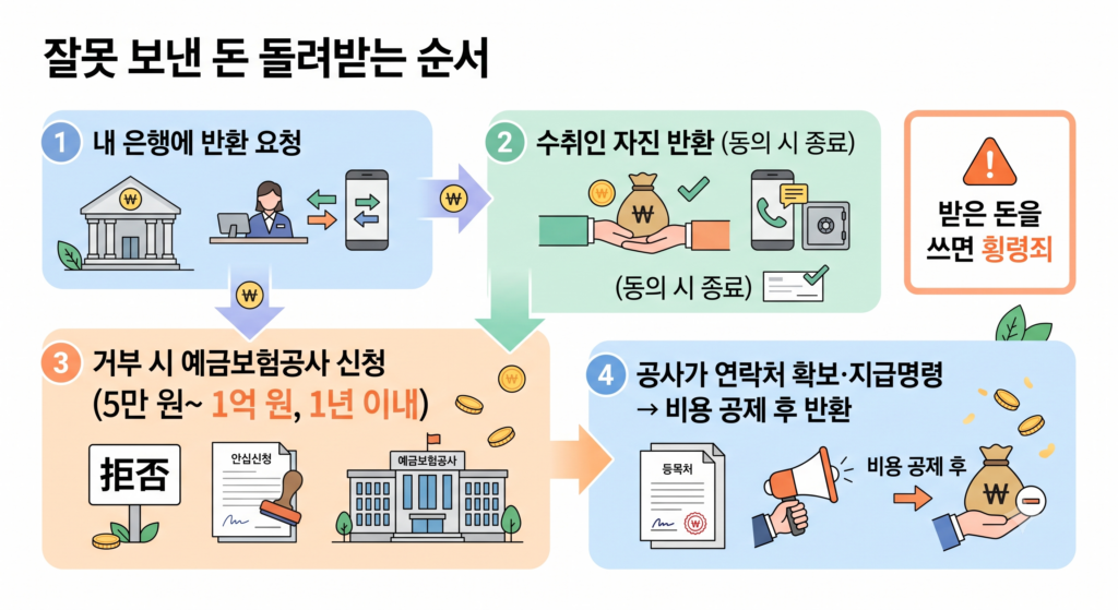 착오송금 반환(잘못 보낸 돈). 대신 받아주는 "예금보험공사" 3 착오송금 반환 절차
