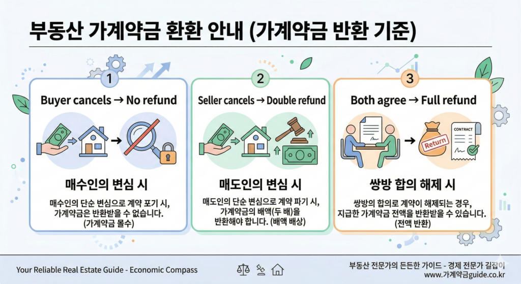 부동산 가계약금 반환, 계약 전 확인할 기준 2 부동산 가계약금 반환, 언제 가능하고 언제 불가능한지 법적 기준을 정리