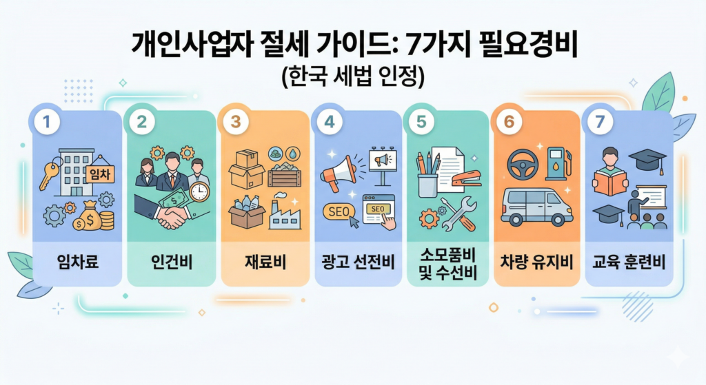 사장님이 꼭 알아야 할 소득세법 경비 처리 7가지와 증빙 방법 2 개인사업자 소득세법 경비 처리 절세가이드