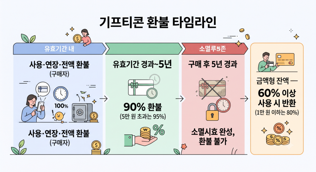 유효기간 지난 기프티콘 환불, 5년 안이면 90% 돌려받습니다 4 기프티콘 환불 타임라인