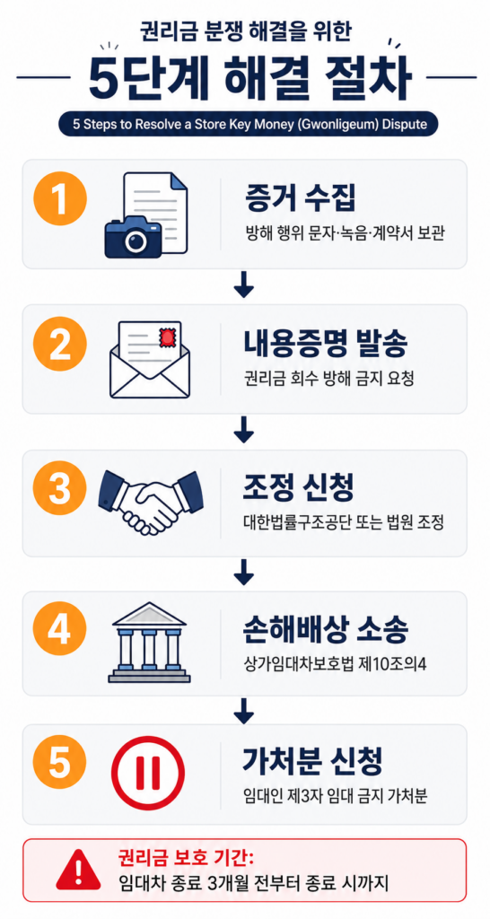 권리금 분쟁 해결을 위한 5단계 해결 절차