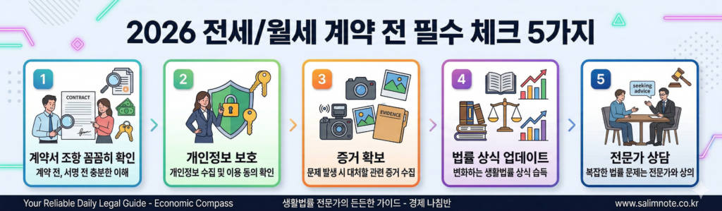 월세·전세 계약서 특약, 생활 분쟁 막는 문구 정리 2 월세 전세 계약서 특약 전세/월세 필수 체크 5가지